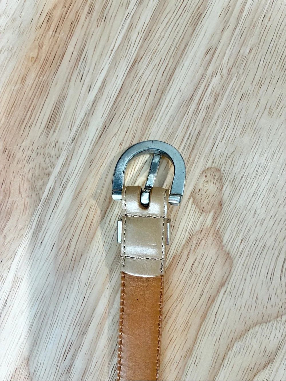 Lauren Ralph Lauren Women’s Cognac Brown Leather Skinny Belt Size M